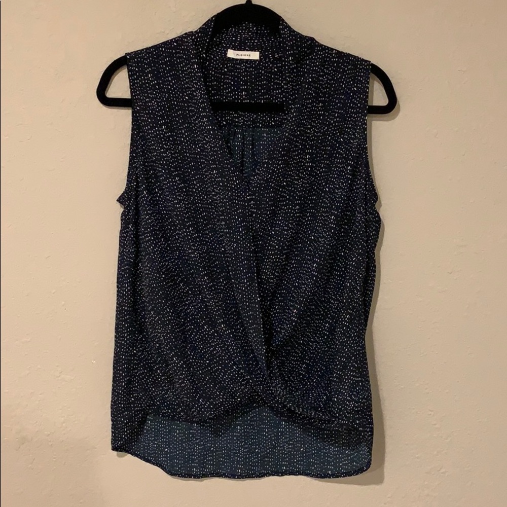 Sleeveless V-neck Blouse